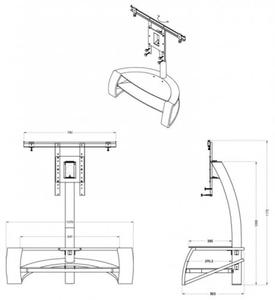 NorStone Design Galby Stolik RTV z Uchwytem TV Salon Pozna Wrocaw - 2859221757