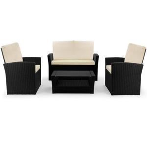 MEBLE OGRODOWE POLI RATTAN STӣ + SOFA + 2 FOTELE - 2852617127