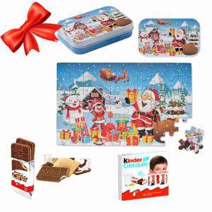 ZESTAW UPOMINKOWY DLA DZIECI: PUZZLE 60 EL , KINDER CZEKOLADA, KINDER CARDS - 2871363572