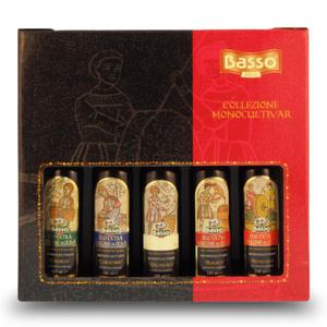 Basso 1904 Oliwa z oliwek Zestaw 5x 100ml Colezzione Monocultivar Oliwy z Monokultywaru Olio Extra Vergine Di Oliva 5x 100ml - 2876399197