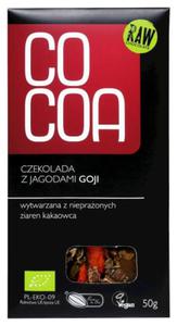 CZEKOLADA SUROWA Z JAGODAMI GOJI BIO 50 g - COCOA - 2832066184