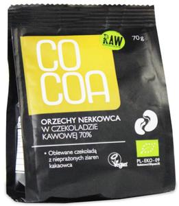 ORZECHY NERKOWCA W CZEKOLADZIE KAWOWEJ BIO 70 g - COCOA - 2832066938