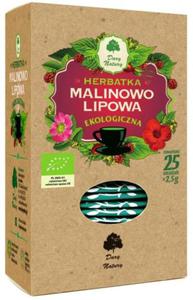 HERBATKA LIPOWO - MALINOWA BIO (25 x 2,5 g) 62,5 g - DARY NATURY - 2865501242