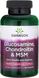 Glukozamina 250mg Chondroityna 200mg MSM 150mg Glucosamine Chondroitin 120 kapsuek SWANSON - 2876686690