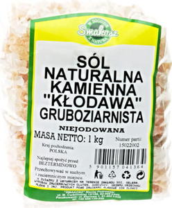 Sl naturalna kodawska kamienna rowa KODAWA gruboziarnista niejodowana 1kg SMAKOSZ - 2877543407