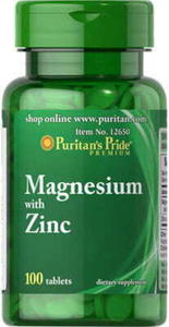 Magnez z cynkiem 266mg 10mg Magnesium with zinc 100 kapsuek Puritan's Pride - 2875957532
