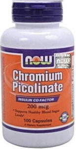 Chrom 200mcg Chromium Picolinate 100 kapsuek NOW FOODS - 2878346874