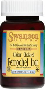 Albion Chelat elaza chelated ferrochel iron 18 mg 180 kapsuek SWANSON