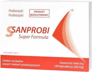 Probiotyki Super Formula 40 kapsuek Sanprobi - 2878346908