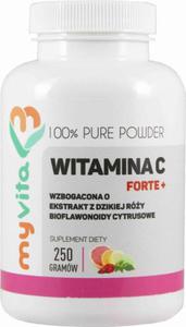 Witamina C Forte + Ekstrakt z dzikiej ry bioflawonoidy cytrusowe 250g MyVita - 2878201975