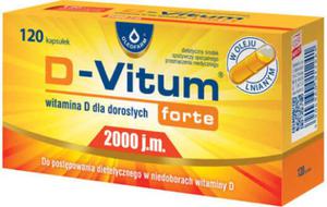 D-Vitum forte witamina D dla dorosych D3 2000 j.m. 120 kapsuek Oleofarm - 2877431184