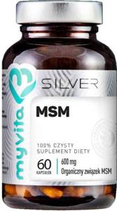 MSM Organiczny zwizek MSM 600mg 60 kapsuek MyVita Silver Pure - 2876578260