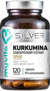 Kurkumina standaryzowany ekstrakt + piperyna 120 kapsuek MyVita Silver Pure - 2877543491