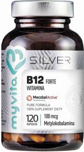 Witamina B12 Forte 100mcg metylokobalamina 120 kapsuek MyVita Silver Pure - 2872990358