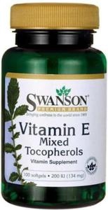 Witamina E 200IU mieszanka tokoferoli Vitamin E Mixed Tocopherols 100 kapsuek SWANSON