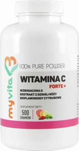 Witamina C Forte + Ekstrakt z dzikiej ry bioflawonoidy cytrusowe 500g MyVita - 2876492170