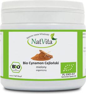 Bio Cynamon Cejloski organiczny mielony 100g NatVita - 2878346950