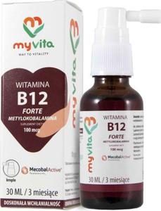 Witamina B12 forte Metylokobalamina 100mcg krople 30ml MyVita - 2876492233