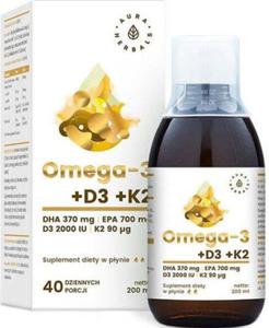 Omega-3 DHA 370mg 200ml Aura Herbals - 2873574204