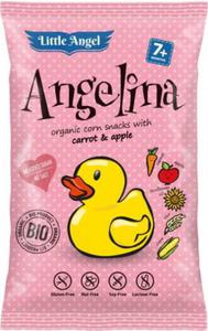 Chrupki kukurydziane mini ANGELINA marchew i jabko od 7 miesica bezglutenowe BIO 30 g Little Angel - 2875178566