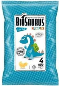 Chrupki kukurydziane Dinozaury z sol morsk bezlutenowe BIO 4x15 g BioSaurus - 2872990870