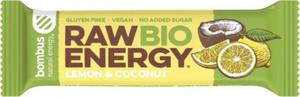Baton RAW ENERGY BIO cytryna kokos bezglutenowy 50 g Bombus - 2872990984