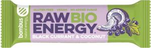 Baton RAW ENERGY BIO czarna porzeczka kokos bezglutenowy 50 g Bombus - 2872990985