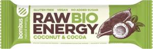 Baton RAW ENERGY BIO kokos kakao bezglutenowy 50 g Bombus - 2872990987