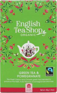 Zielona herbata z granatem 20x2 g BIO 40 g English Tea Shop - 2871876055