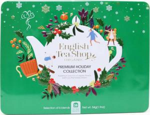 Zestaw herbatek Premium Holiday Collection w ozdobnej zielonej puszcze BIO - English Tea Shop - 2876578491