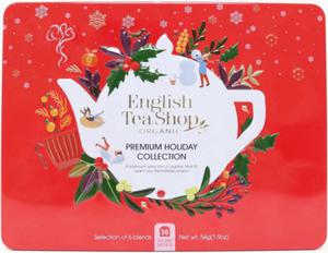 Zestaw herbatek Premium Holiday Collection w ozdobnej czerwonej puszce BIO 44 g English Tea Shop - 2878458745