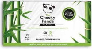 SERWETKI STOOWE BAMBUSOWE DWUWARSTWOWE 50 szt - CHEEKY PANDA - 2876578495