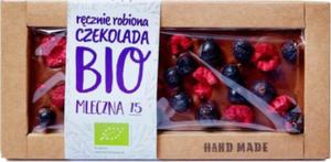 Czekolada mleczna z czarnymi porzeczkami i malinami BIO 53 g - Cukiernia Staropolska - 2876284616