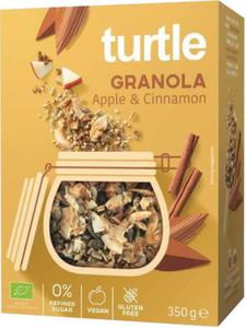 GRANOLA JABKO - CYNAMON BEZGLUTENOWA BIO 350 g - TURTLE - 2876979308