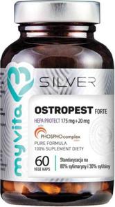 Ostropest Forte Hepa Protect Standaryzacja na 80% sylimaryny i 30% sylibiny 60 kapsuek MyVita Silver Pure - 2877662199