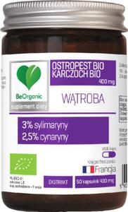 Ostropest BIO i Karczoch BIO Wtroba 50 kapsuek BeOrganic MedicaLine - 2863349149