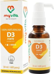 Witamina D3 D-3 forte w pynie 4000 IU 30 ml krople 600 porcji MyVita - 2878802607