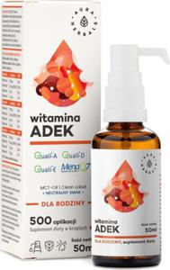 Witamina A + D3 + E + K2 ADEK 500 aplikacji 50 ml AURA HERBALS - 2873949461