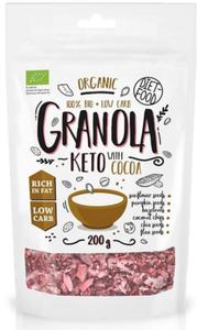 Keto granola z kakao i olejkiem pomaraczowym BIO 200 g DIET FOOD - 2872991673