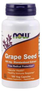 Grape Seed Ekstrakt z Pestek Winogron 100 mg 100 kapsułek NOW FOODS - 2870026454