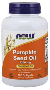 Pumpkin Seed Oil Olej z Pestek Dyni 1000 mg 100 kapsuek NOW FOODS - 2870380553
