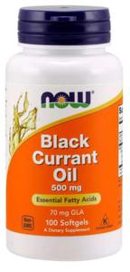 Black Currant Oil Olej z Czarnej Porzeczki 500 mg 100 kapsuek NOW FOODS - 2873431279