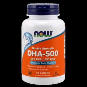 DHA 500 DHA 250 EPA Kwas dokozaheksaenowy 500 mg 90 kapsuek NOW FOODS - 2873108409