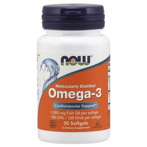 Omega 3 DHA 120 mg i EPA 180 mg 30 kapsuek NOW FOODS - 2871125742