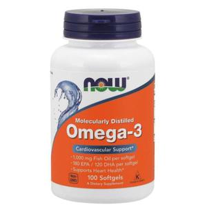 Omega 3 DHA 120 mg i EPA 180 mg 200 kapsuek NOW FOODS - 2877543817