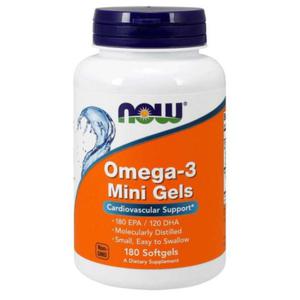 Omega 3 Mini Gels DHA 120 mg i EPA 180 mg 180 kapsuek NOW FOODS - 2873431302