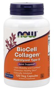 BioCell Collagen Hydrolizowany Kolagen typu II i Chondroityna i Kwas hialuronowy 120 kapsuek NOW FOODS - 2876979527