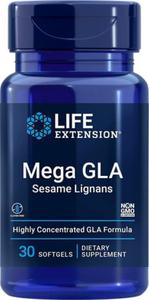 Mega GLA Kwas gamma-linolenowy z Lignanami Sezamowymi 30 kapsuek Life Extension - 2878458934