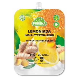 Lemoniada imbir - cytryna - mid, koncentrat Purena, 340g - 2876870788