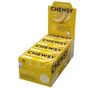 CHEWSY Gumy do ucia o smaku cytrynowym z ksylitolem (display) 15g*12szt. - 2876383066